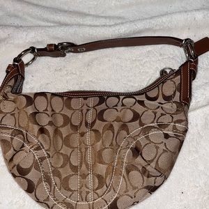 NWOT COACH tan/brown small satchel bag